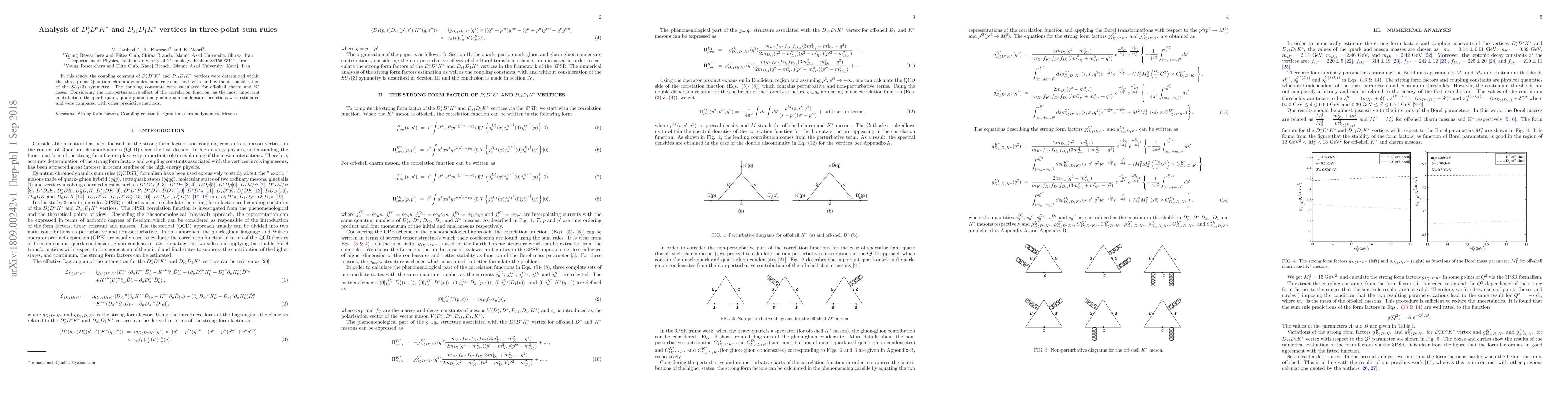 Thumbnail for Analysis of $D^*_sD^*K^*$ and $ D_{s1} D_1 K^*$ vertices in three-point
  sum rules