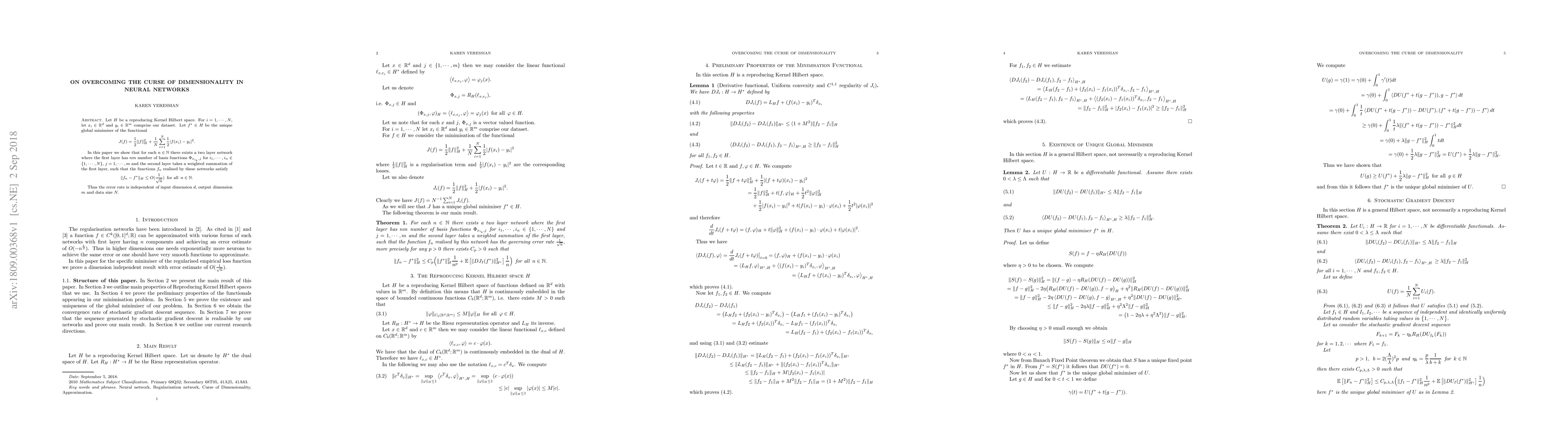 Thumbnail for Overcoming the Curse of Dimensionality in Neural Networks