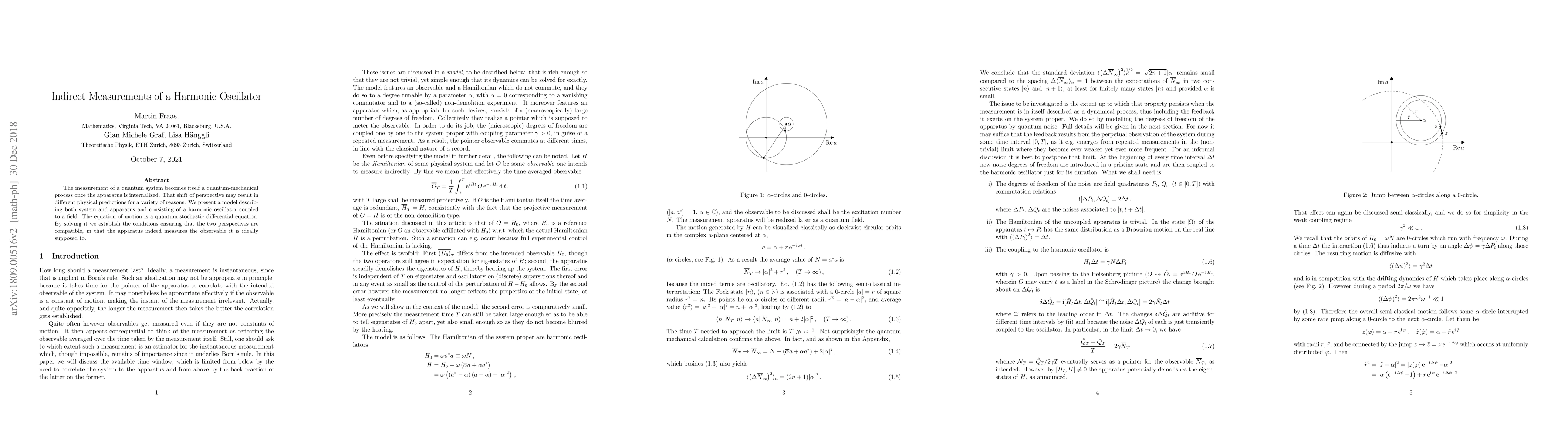Thumbnail for Indirect Measurements of a Harmonic Oscillator