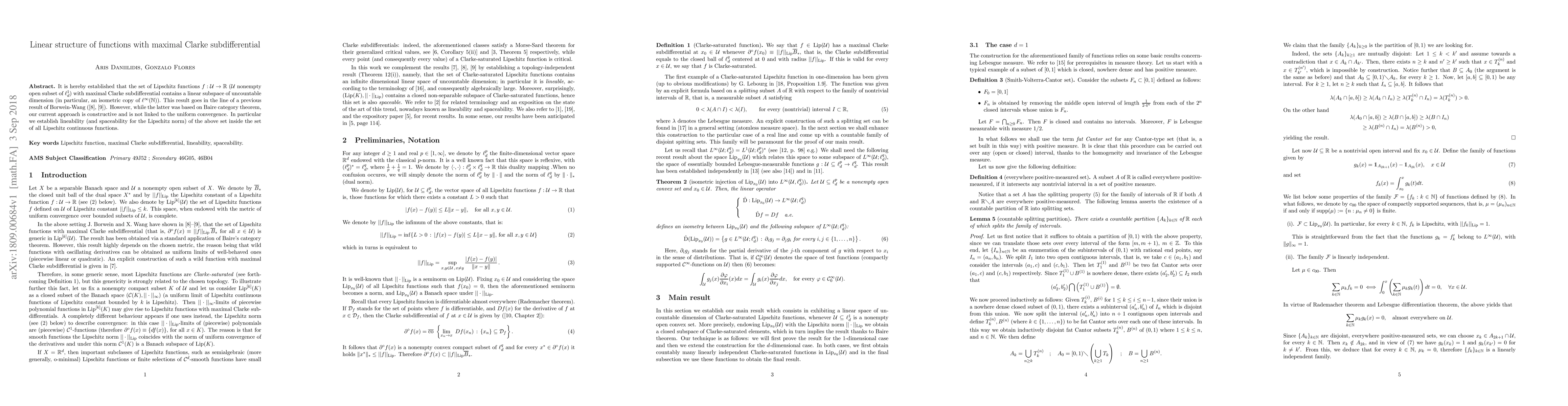 Thumbnail for Linear structure of functions with maximal Clarke subdifferential