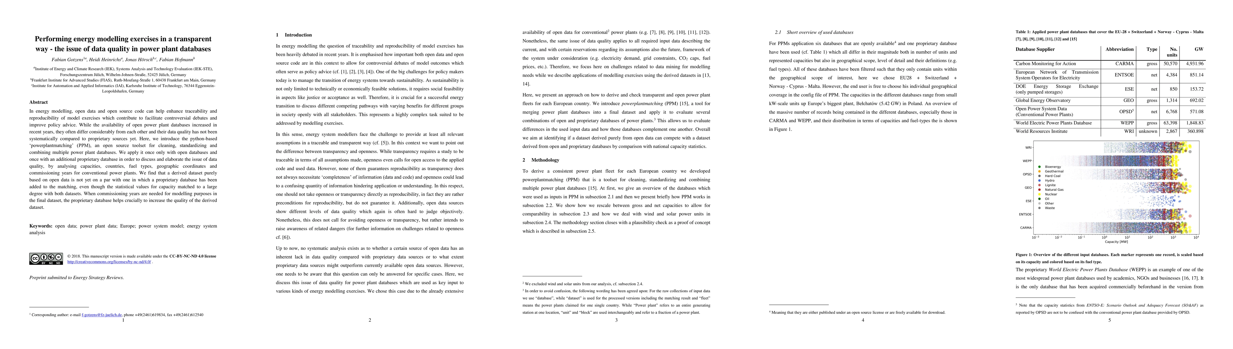 Thumbnail for Performing energy modelling exercises in a transparent way the issue of
  data quality in power plant databases