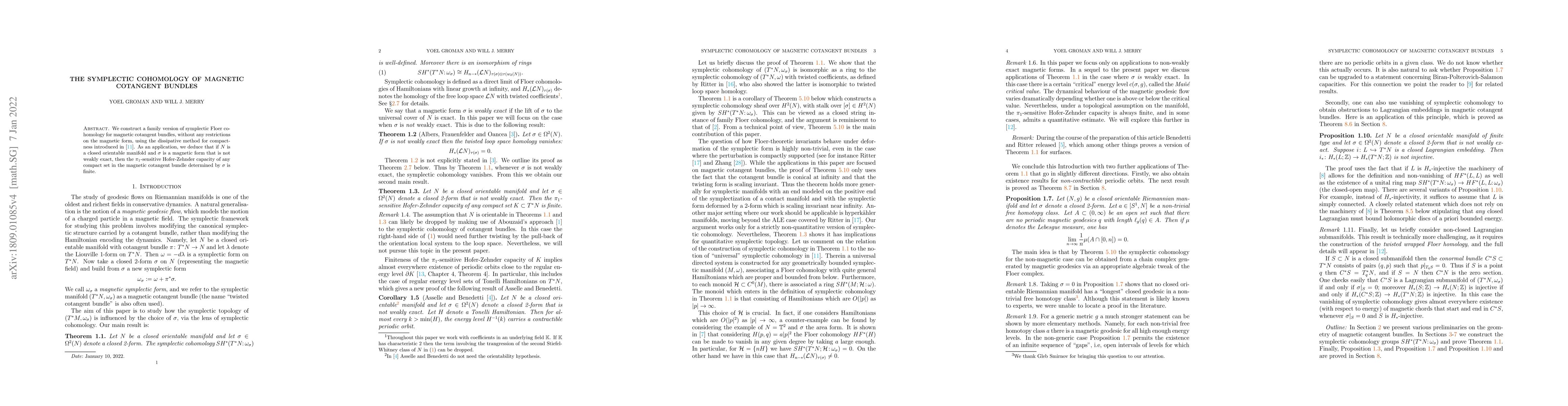 Thumbnail for The symplectic cohomology of magnetic cotangent bundles