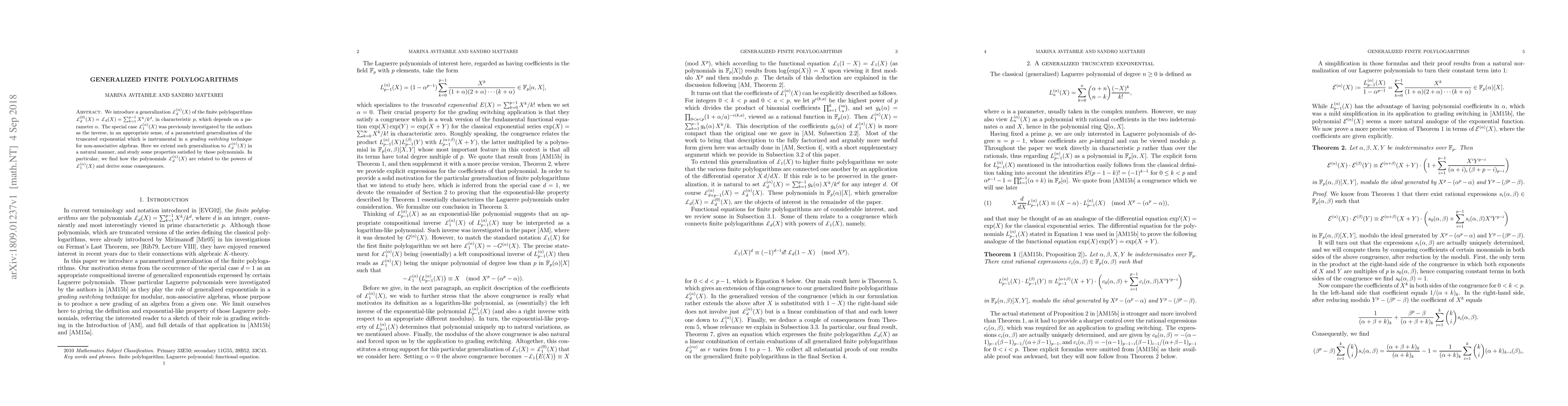 Thumbnail for Generalized finite polylogarithms
