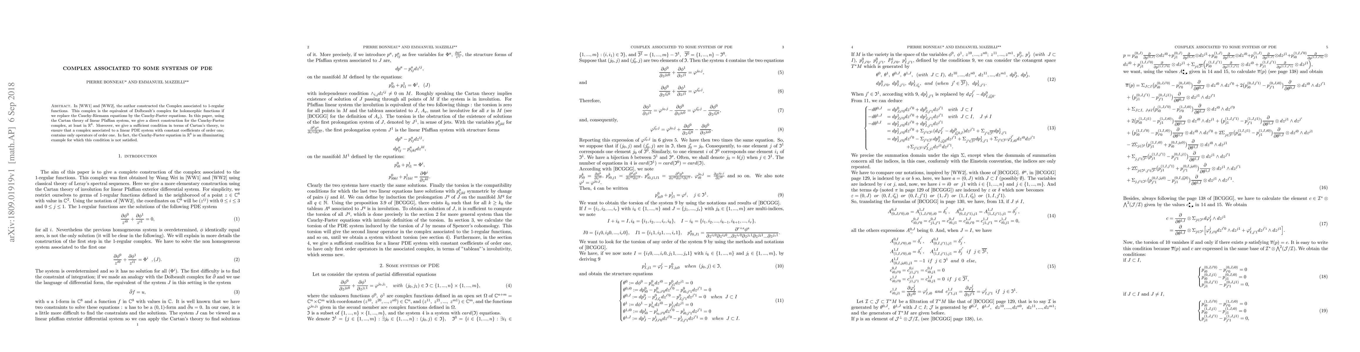 Thumbnail for Complex associated to some systems of PDE