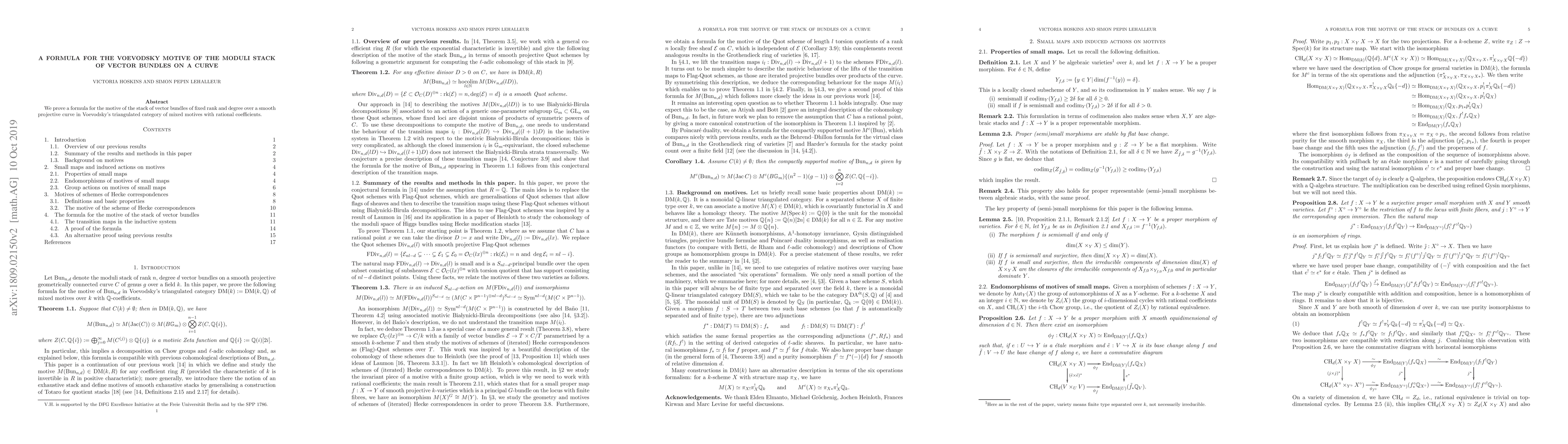 Thumbnail for A formula for the Voevodsky motive of the moduli stack of vector bundles
  on a curve