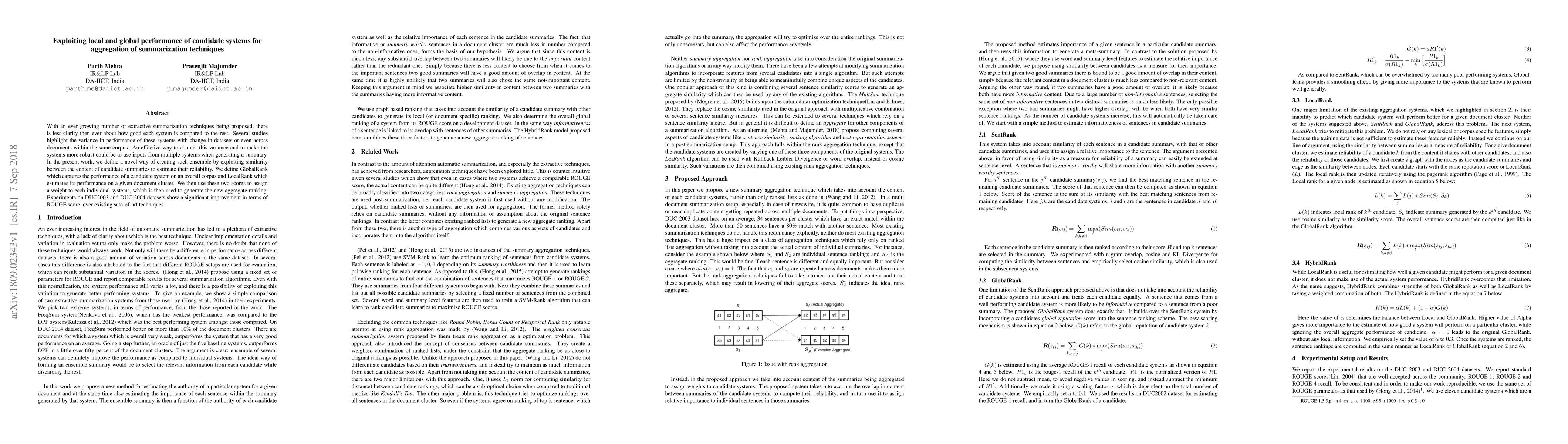 Exploiting local and global performance of candidate systems for ...