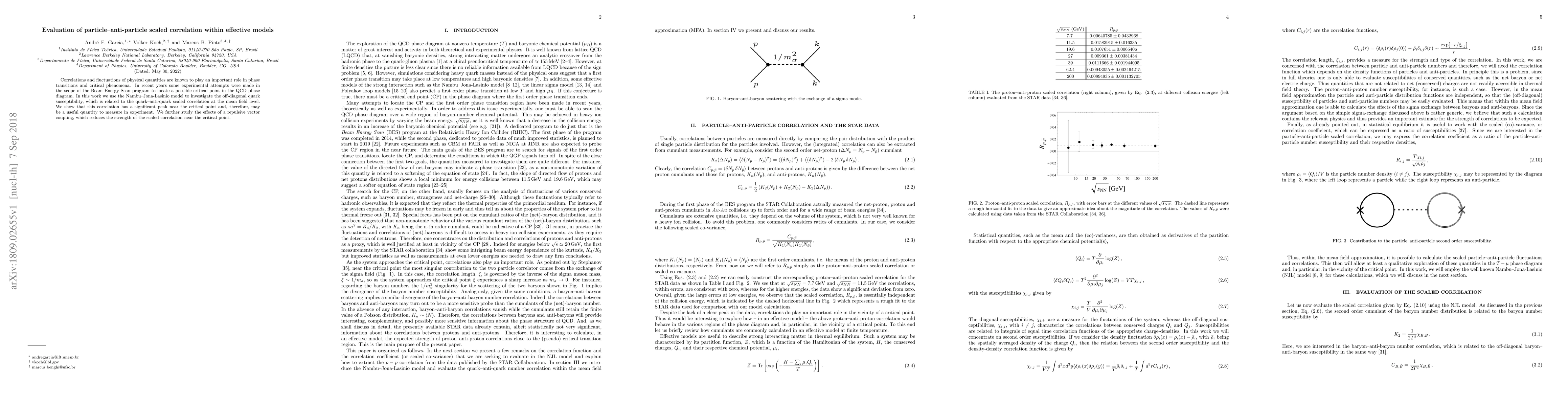 Thumbnail for Evaluation of particle--anti-particle scaled correlation within
  effective models