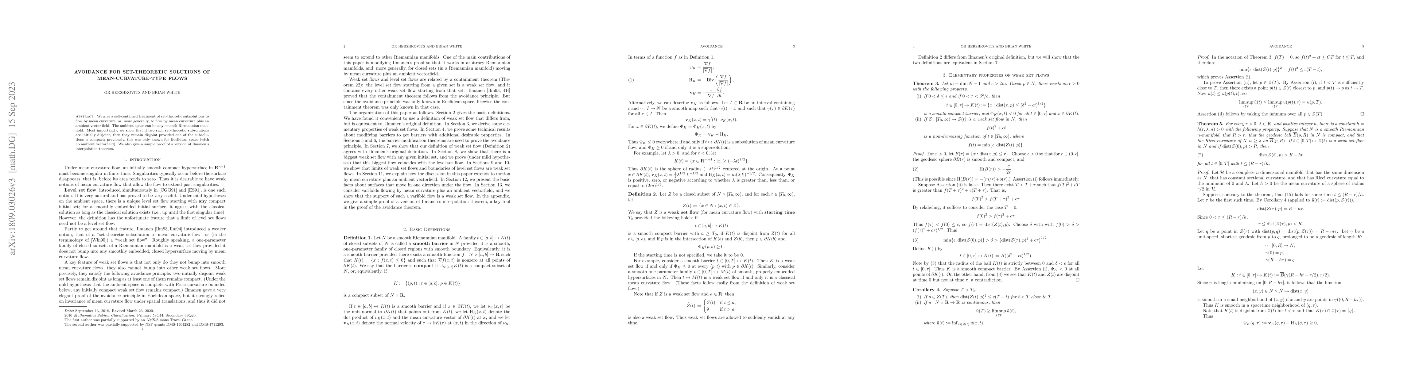 Thumbnail for Avoidance for Set-Theoretic Solutions of Mean-Curvature-Type Flows