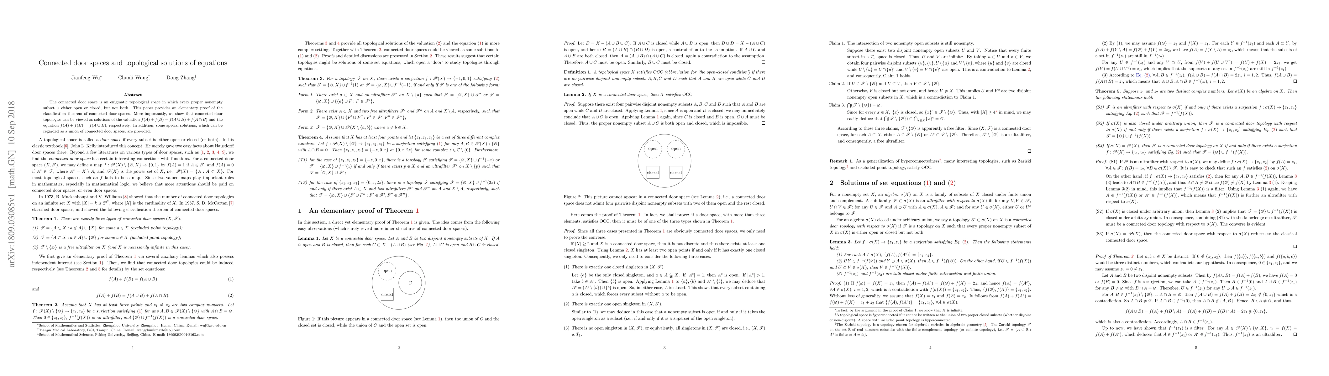 Thumbnail for Connected door spaces and topological solutions of equations