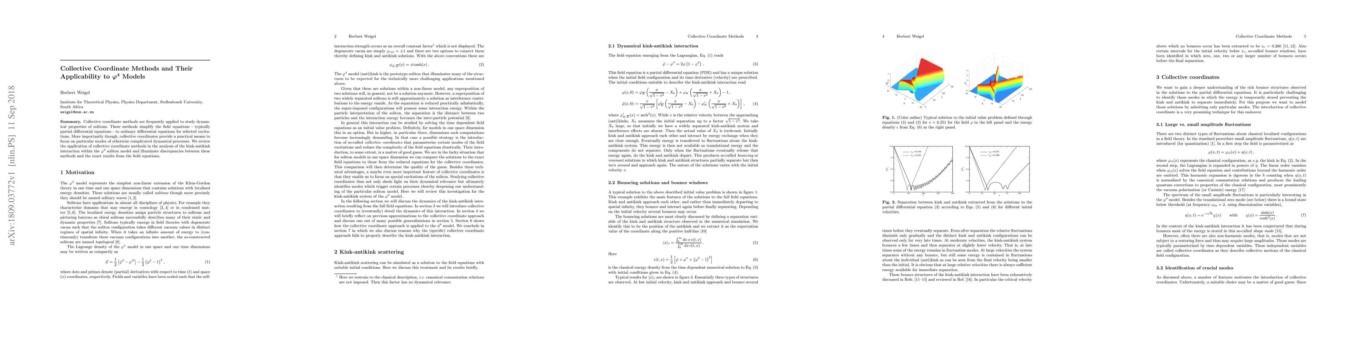 Thumbnail for Collective Coordinate Methods and Their Applicability to $\varphi^4$
  Models