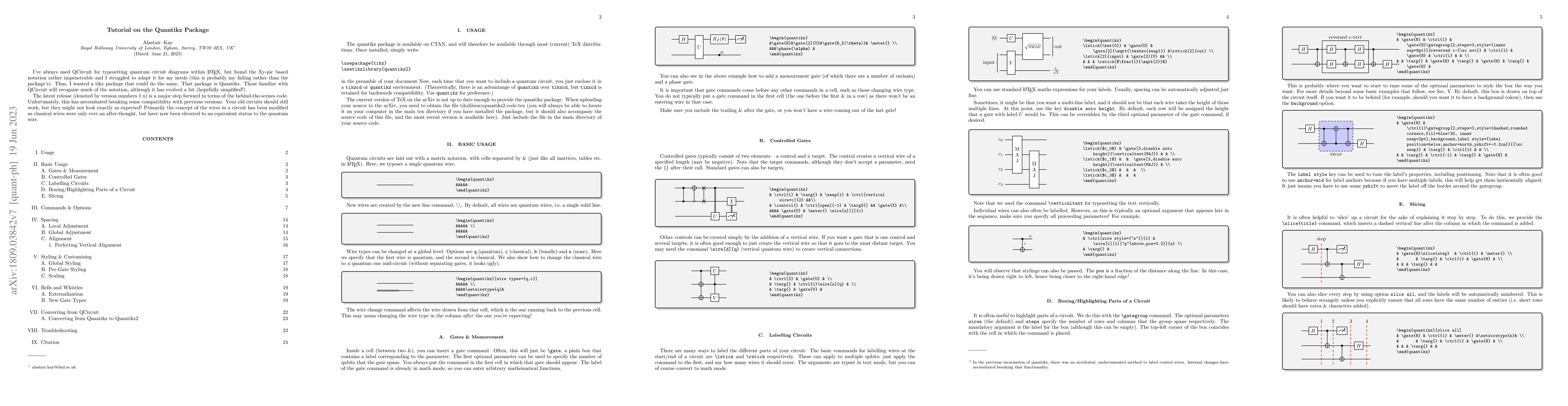 Thumbnail for Tutorial on the Quantikz Package