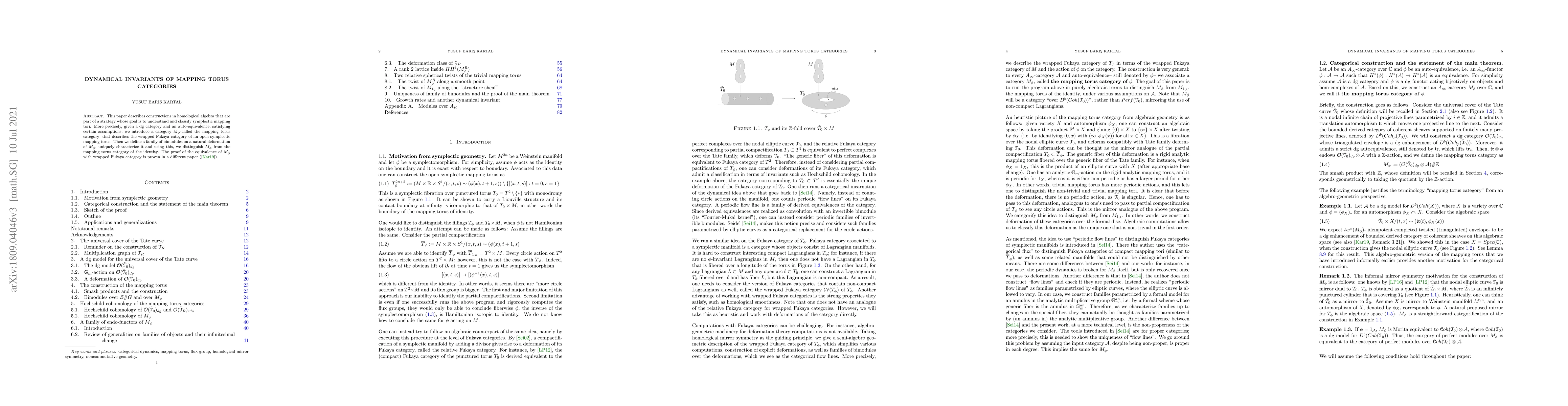Thumbnail for Dynamical invariants of mapping torus categories