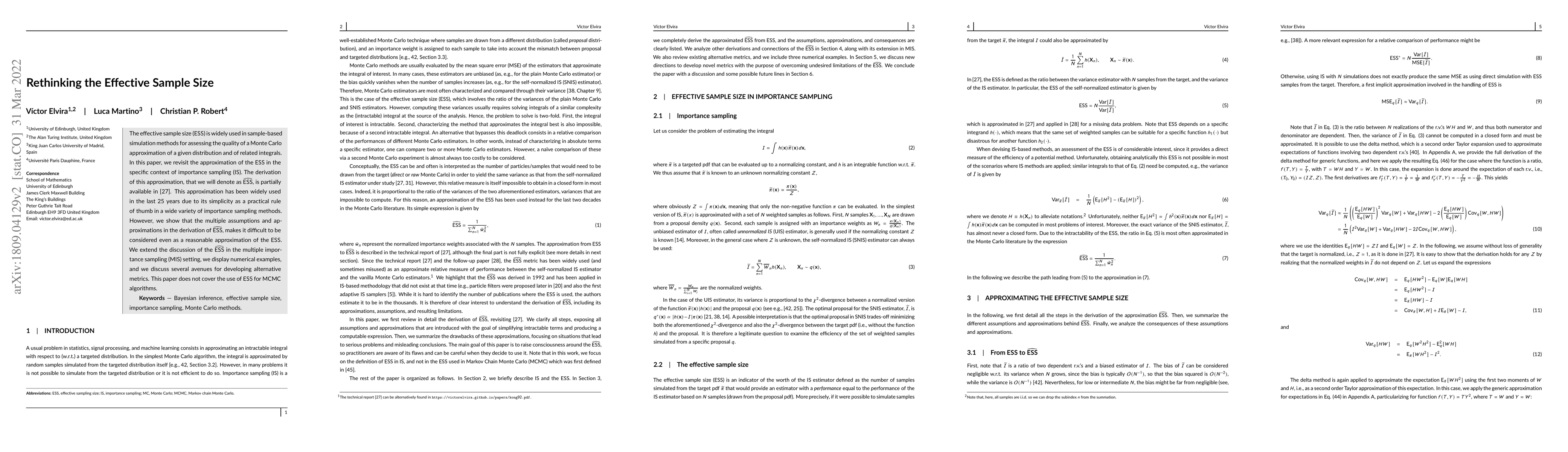 Thumbnail for Rethinking the Effective Sample Size