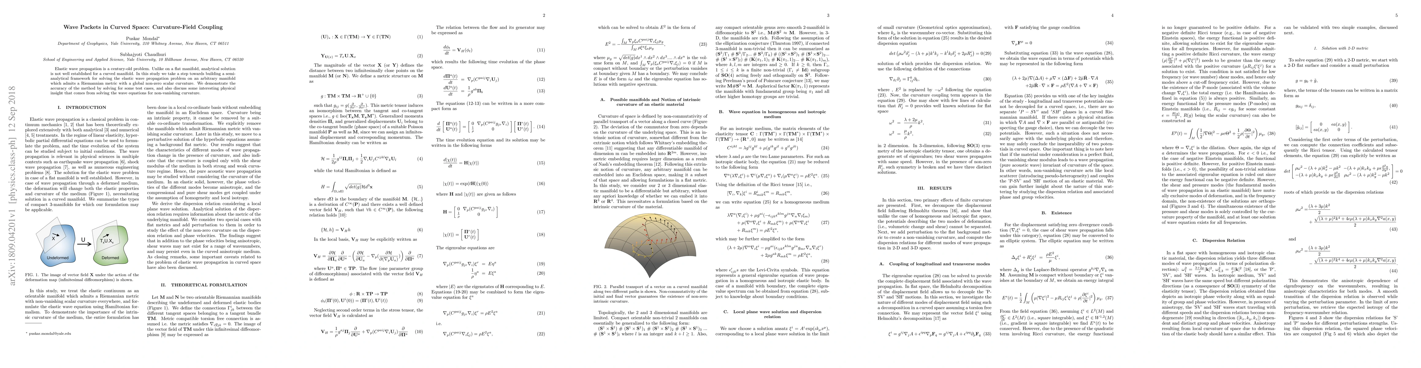 Thumbnail for Wave Packets in Curved Space: Curvature-Field Coupling