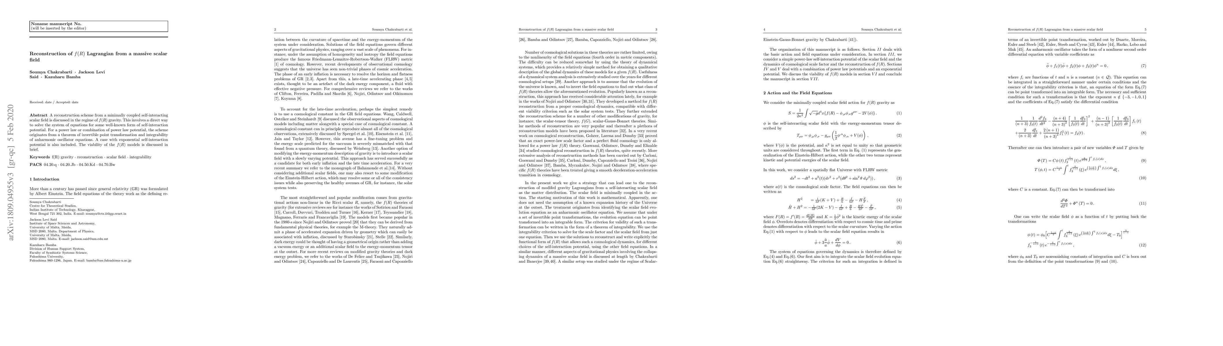Thumbnail for Reconstruction of $f(R)$ lagrangian from a massive scalar field