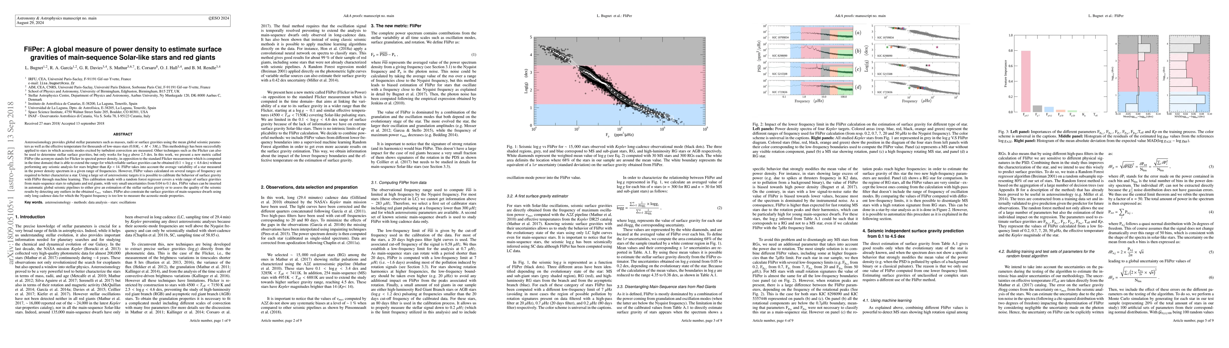 Thumbnail for FliPer: A global measure of power density to estimate surface gravities
  of main-sequence Solar-like stars and red giants