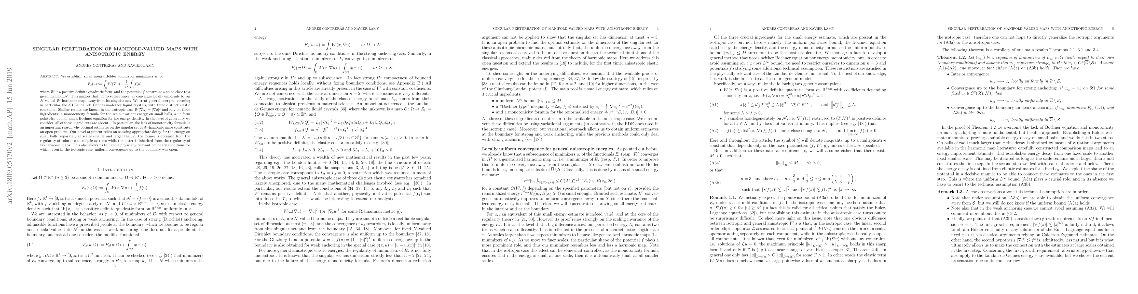 Thumbnail for Singular perturbation of manifold-valued maps with anisotropic energy