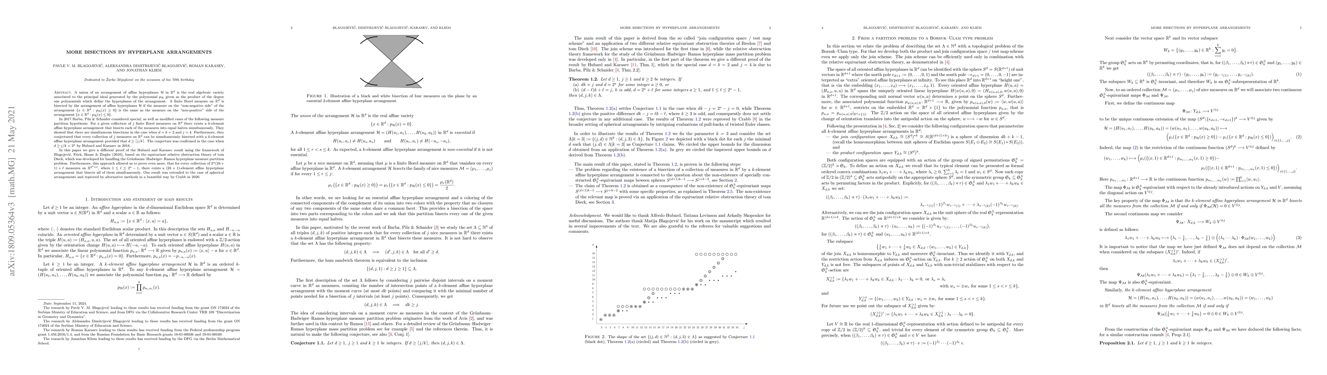 Thumbnail for More bisections by hyperplane arrangements