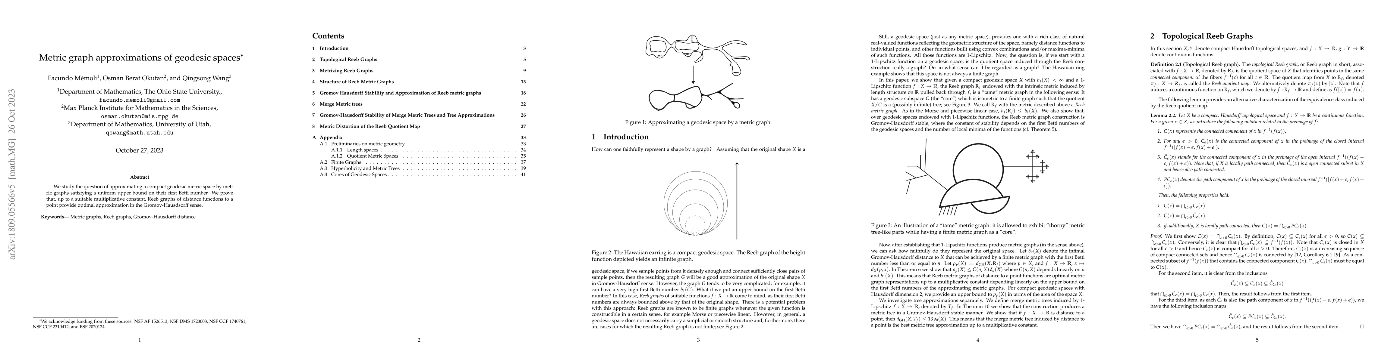 Thumbnail for Metric Graph Approximations of Geodesic Spaces