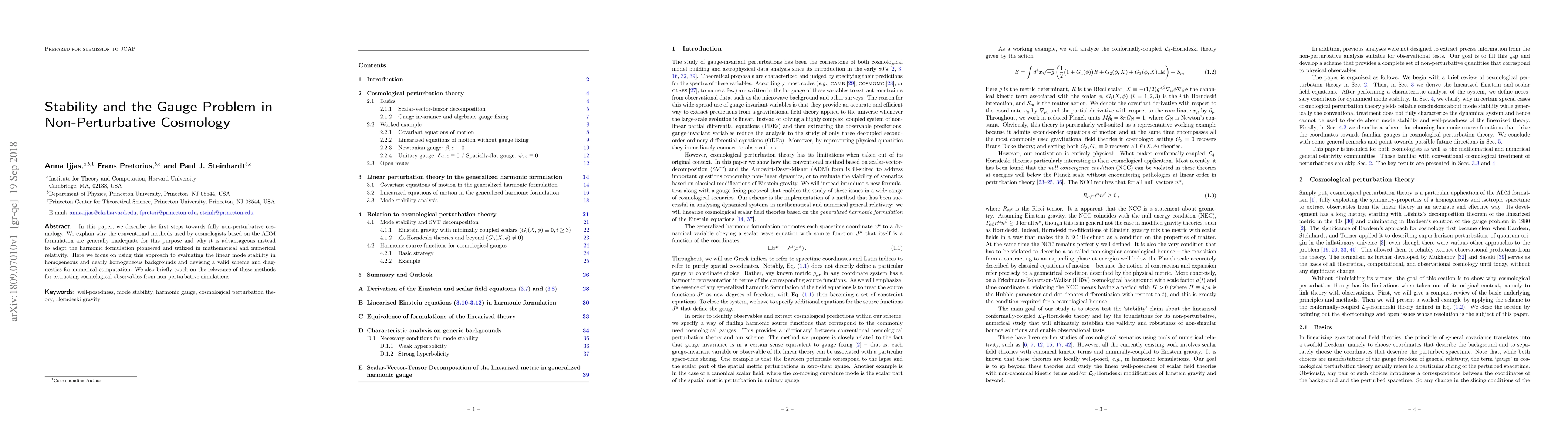 Thumbnail for Stability and the Gauge Problem in Non-Perturbative Cosmology
