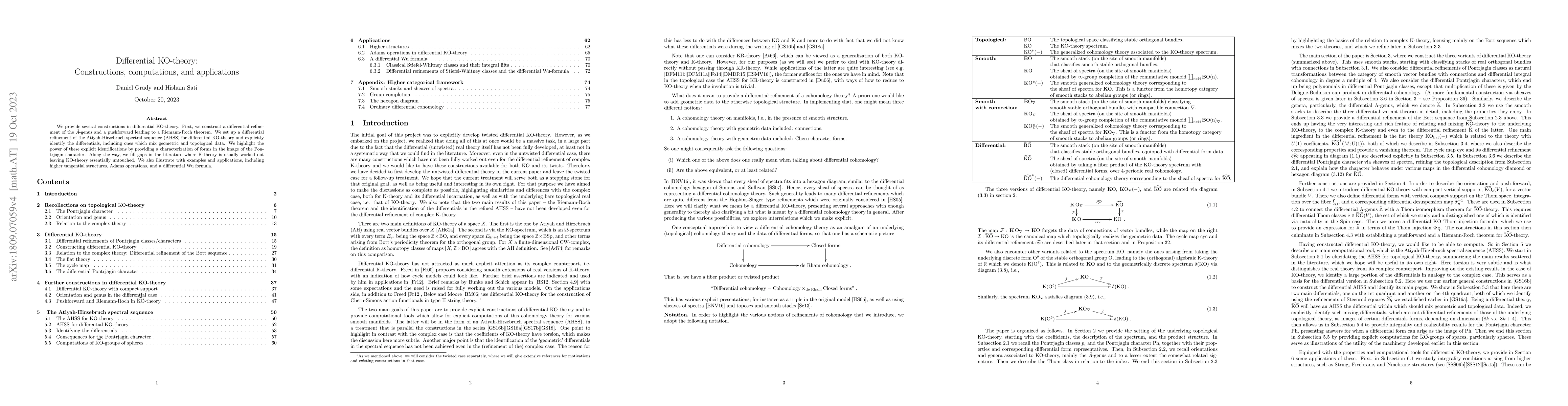 Thumbnail for Differential KO-theory: constructions, computations, and applications