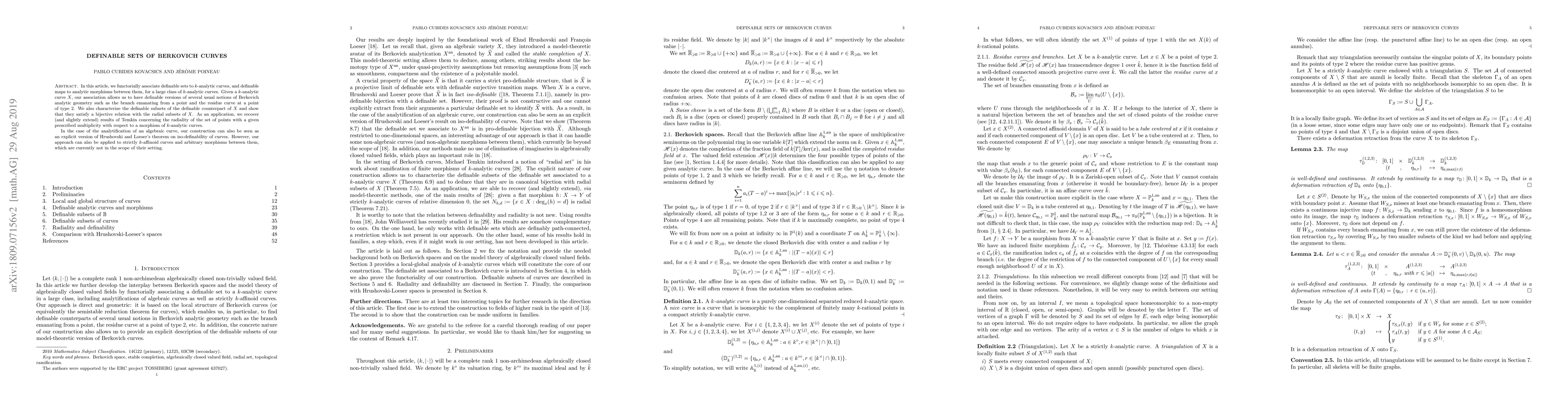 Thumbnail for Definable sets of Berkovich curves