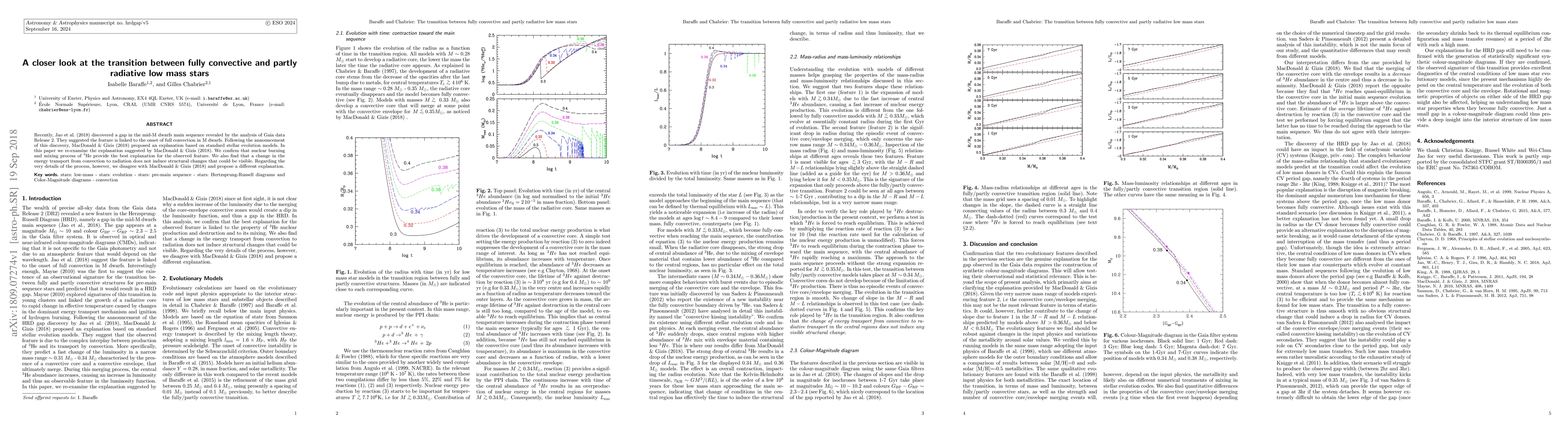 Thumbnail for A closer look at the transition between fully convective and partly
  radiative low mass stars
