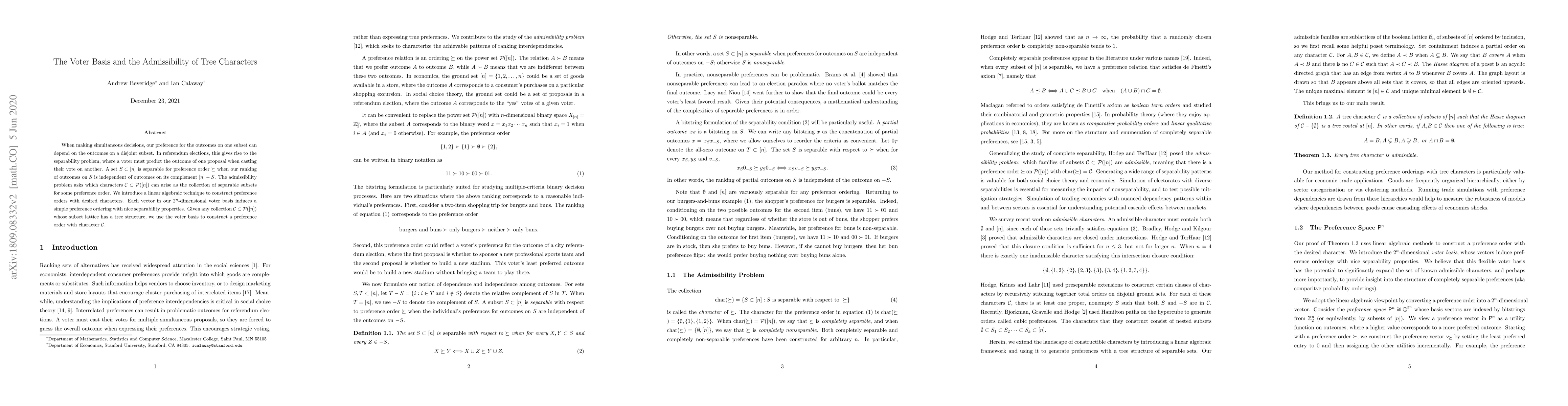 Thumbnail for The Voter Basis and the Admissibility of Tree Characters