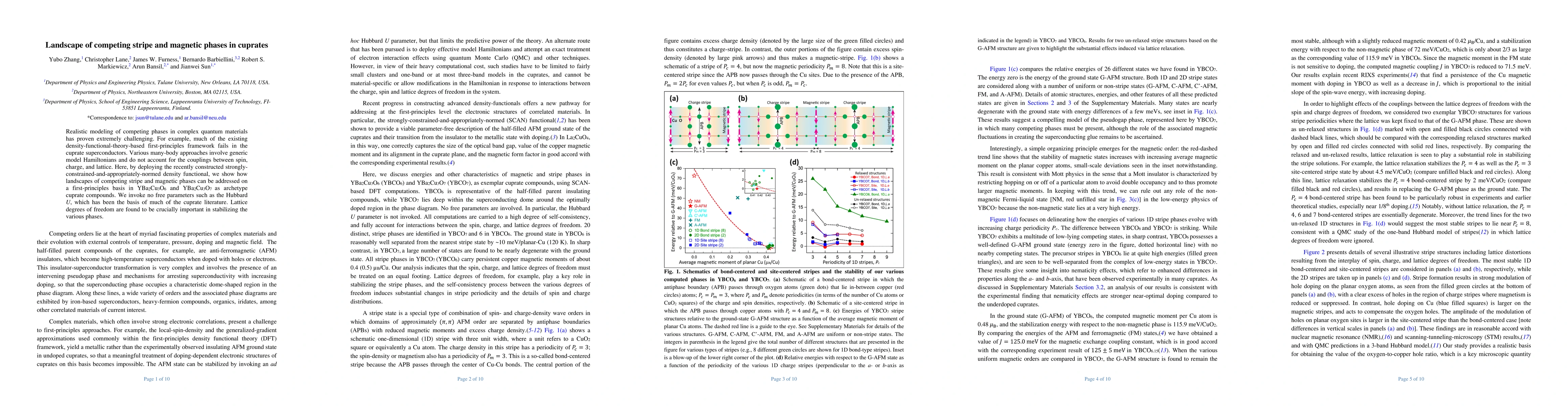 Thumbnail for Landscape of competing stripe and magnetic phases in cuprates