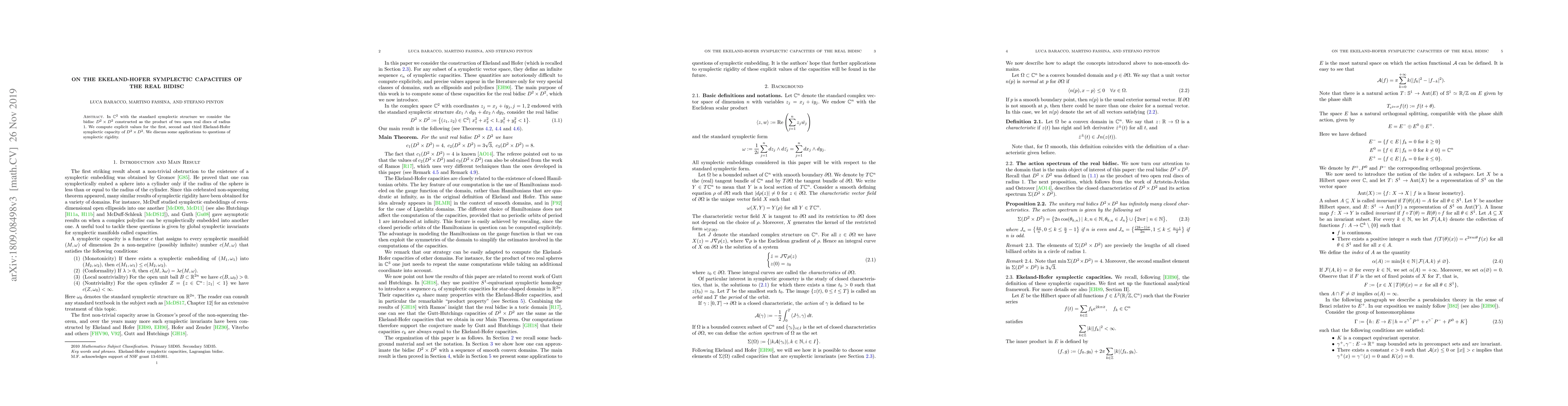 Thumbnail for On the Ekeland-Hofer symplectic capacities of the real bidisc
