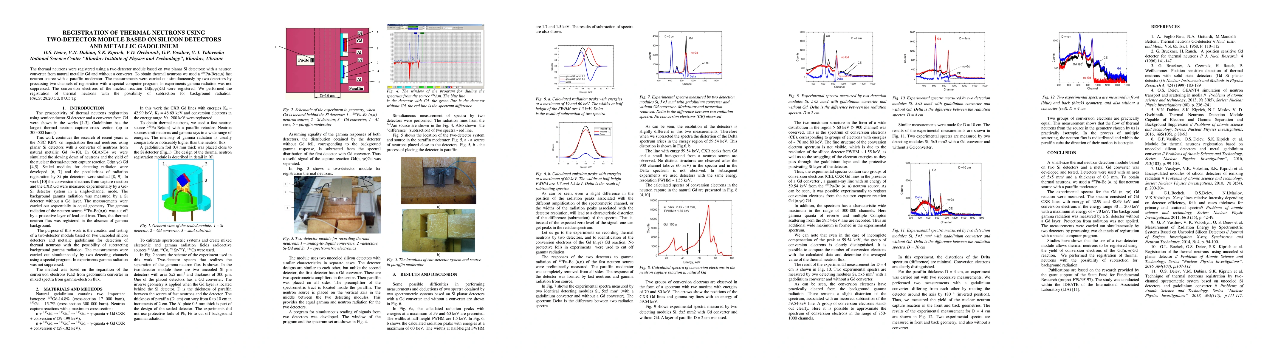 Thumbnail for Registration of thermal neutrons using two-detector module based on
  silicon detectors and metallic gadolinium