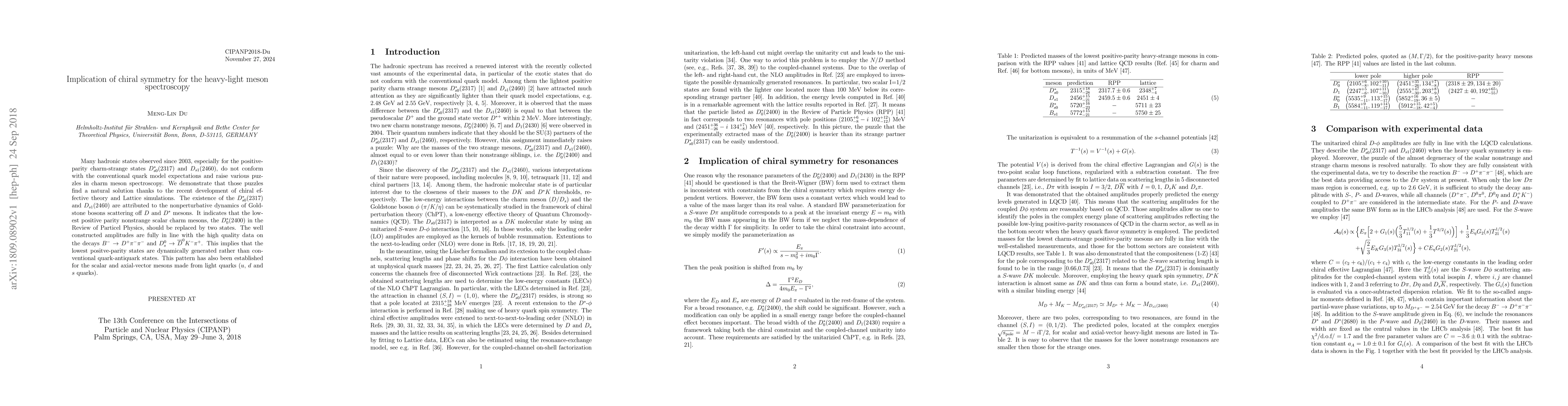 Thumbnail for Implication of chiral symmetry for the heavy-light meson spectroscopy