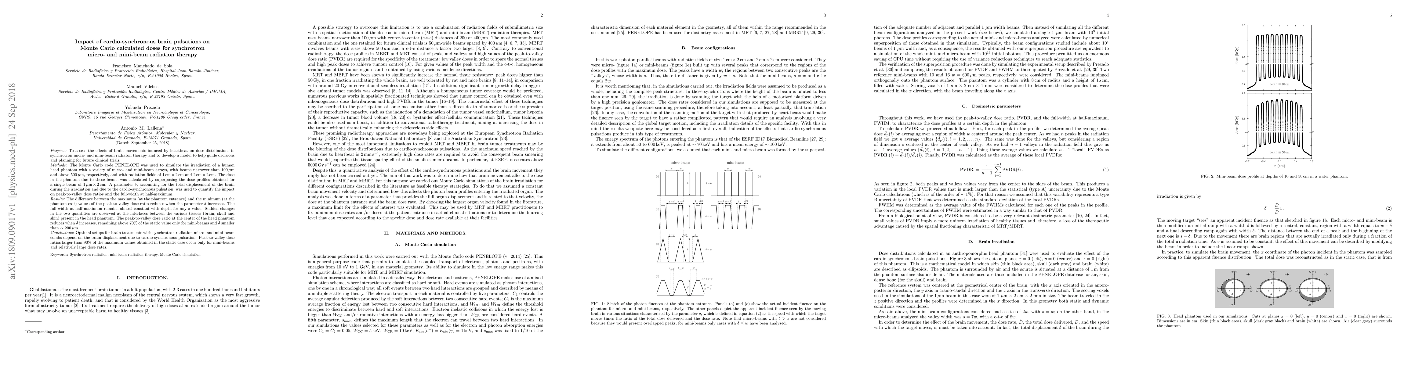 Thumbnail for Impact of cardio-synchronous brain pulsations on Monte Carlo calculated
  doses for synchrotron micro- and mini-beam radiation therapy