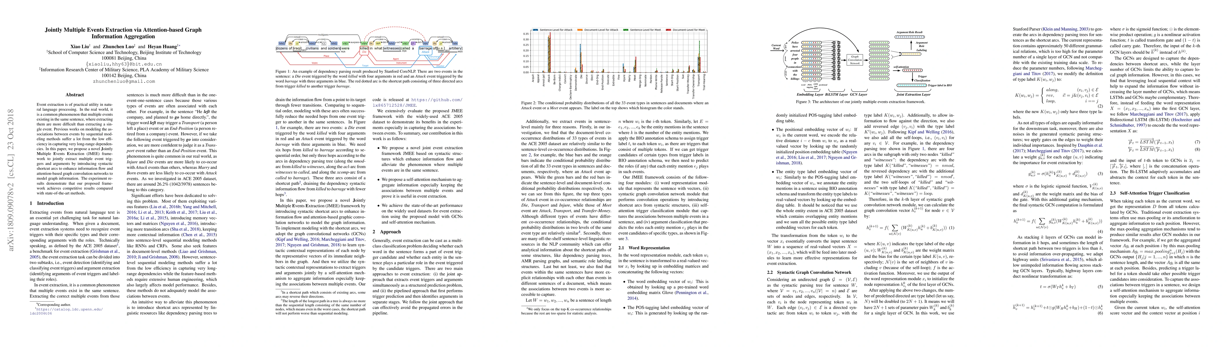 Thumbnail for Jointly Multiple Events Extraction via Attention-based Graph Information
  Aggregation