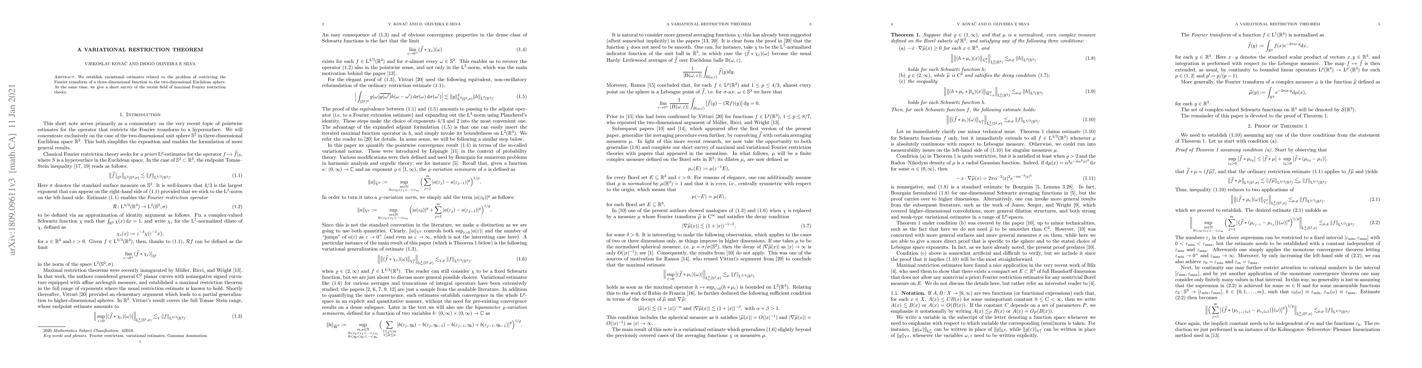 Thumbnail for A variational restriction theorem