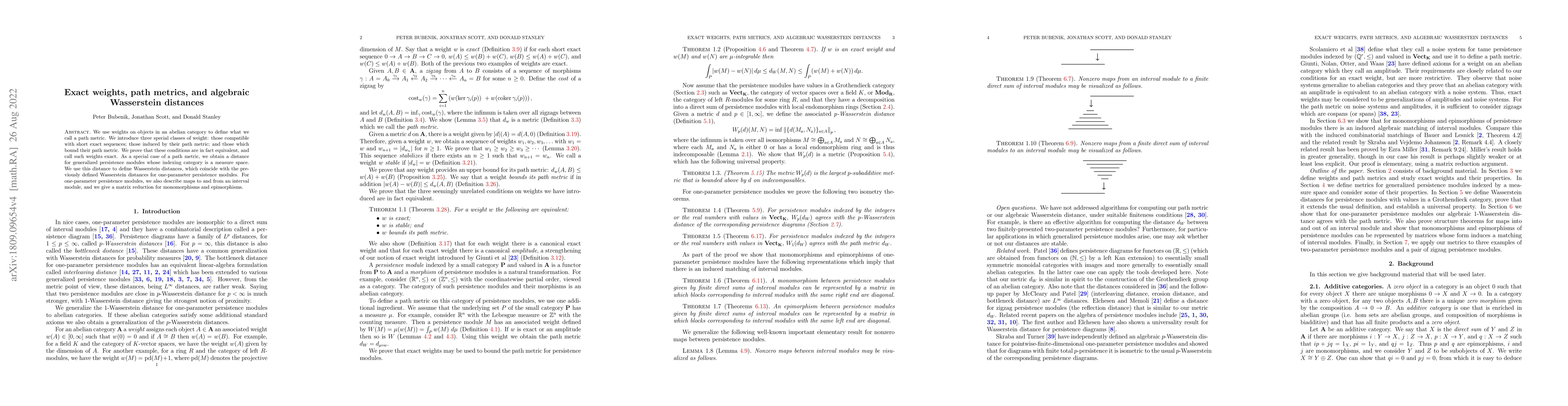 Thumbnail for Exact weights, path metrics, and algebraic Wasserstein distances