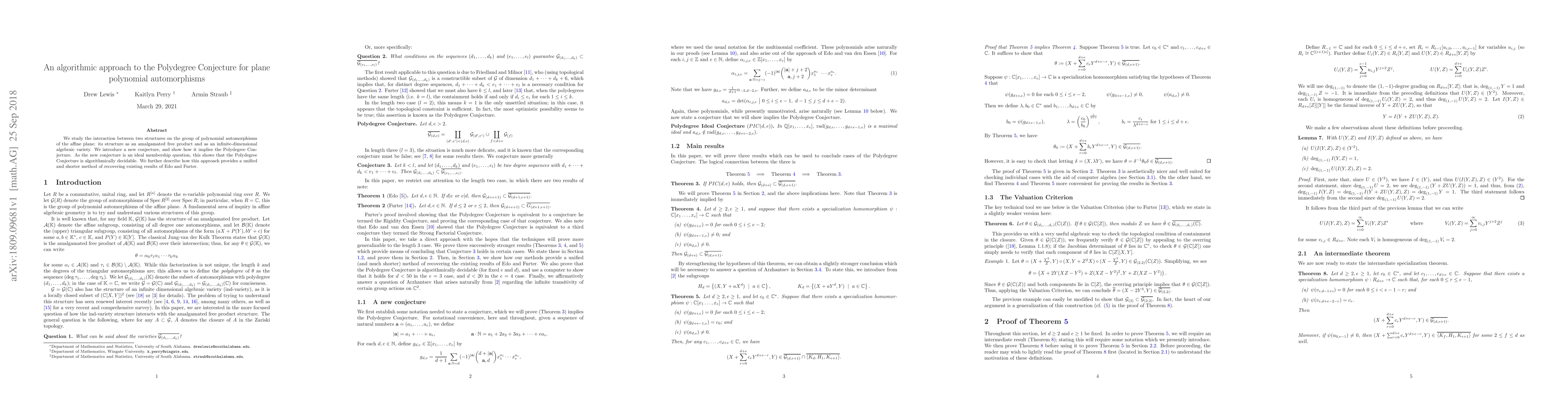 Thumbnail for An algorithmic approach to the Polydegree Conjecture for plane
  polynomial automorphisms