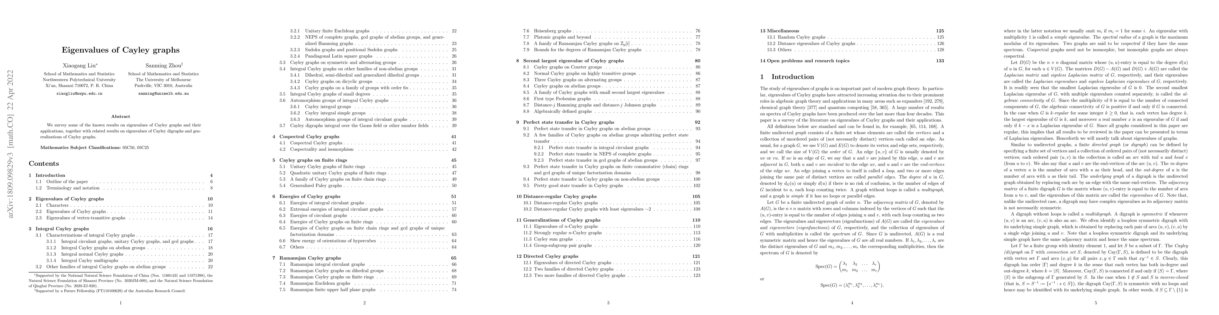 Thumbnail for Eigenvalues of Cayley graphs