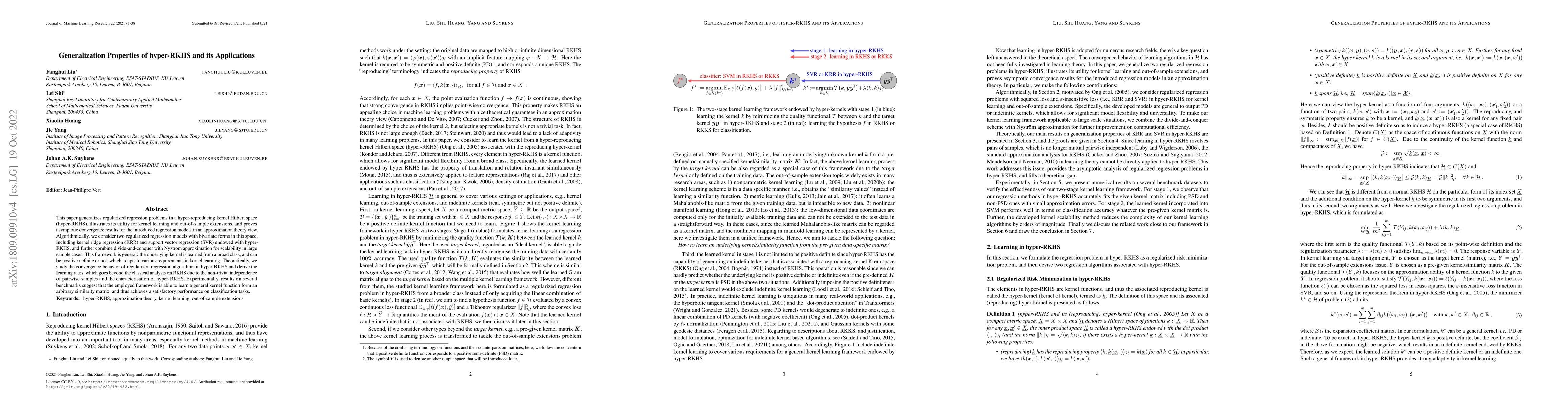 Thumbnail for Generalization Properties of hyper-RKHS and its Applications