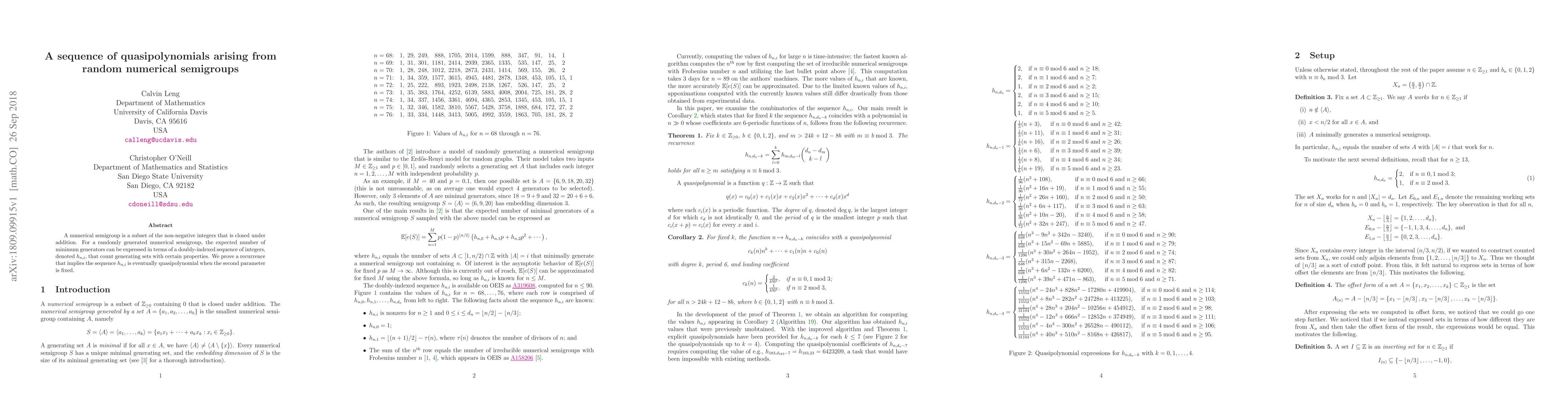 Thumbnail for A sequence of quasipolynomials arising from random numerical semigroups