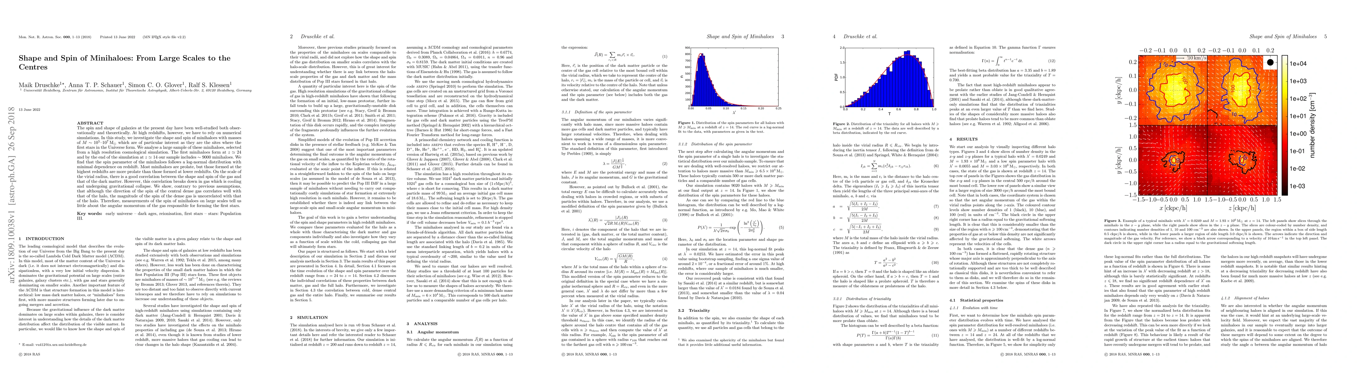 Thumbnail for Shape and Spin of Minihaloes: From Large Scales to the Centres