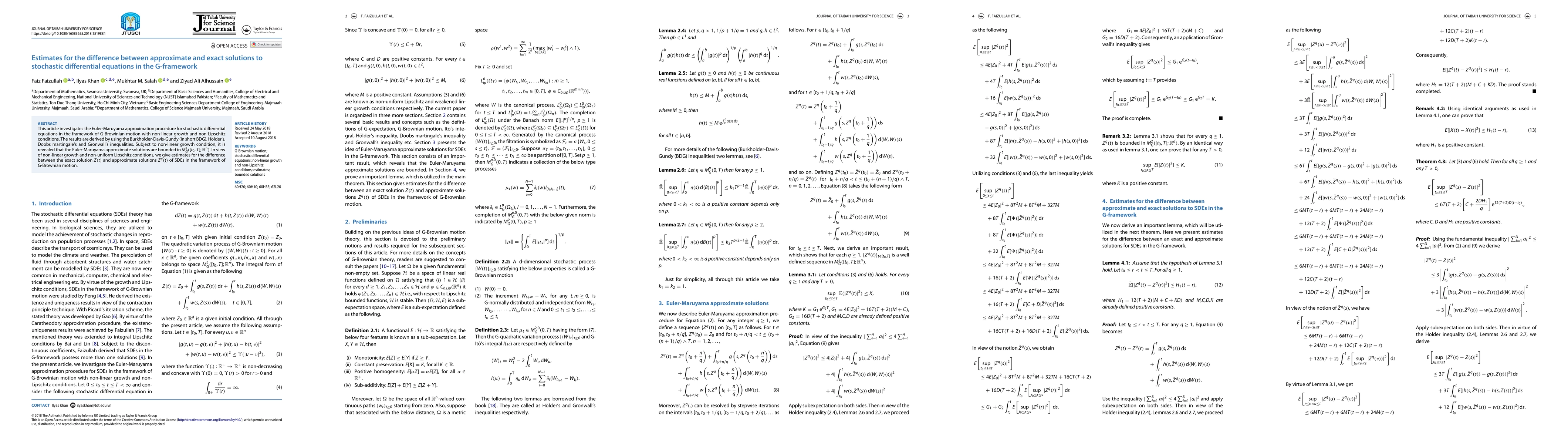 Thumbnail for Estimates for the difference between approximate and exact solutions to
  stochastic differential equations in the G-framework