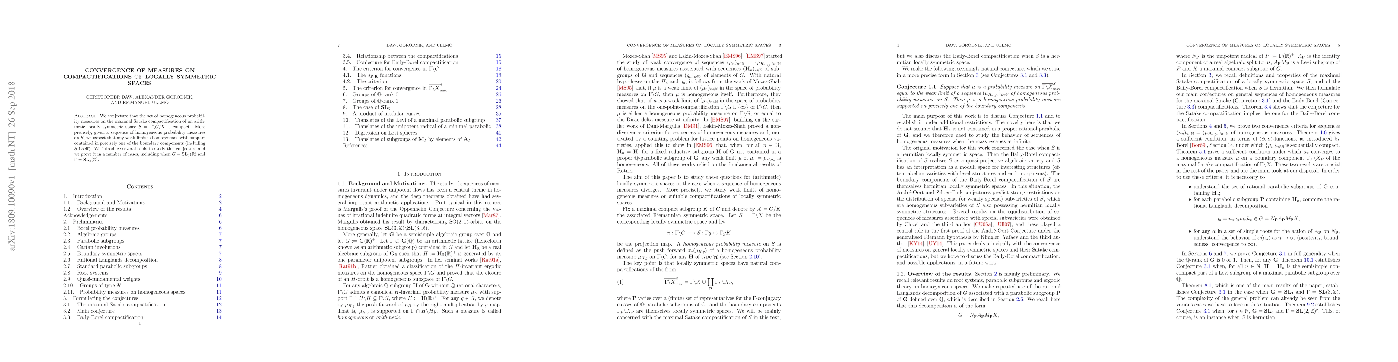 Thumbnail for Convergence of measures on compactifications of locally symmetric spaces