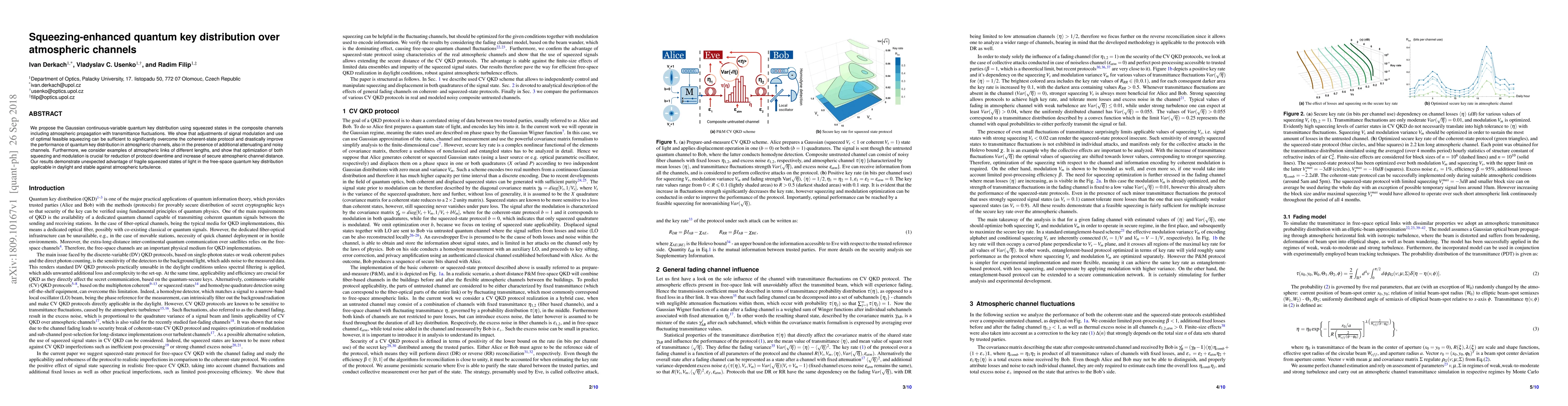Thumbnail for Squeezing-enhanced quantum key distribution over atmospheric channels