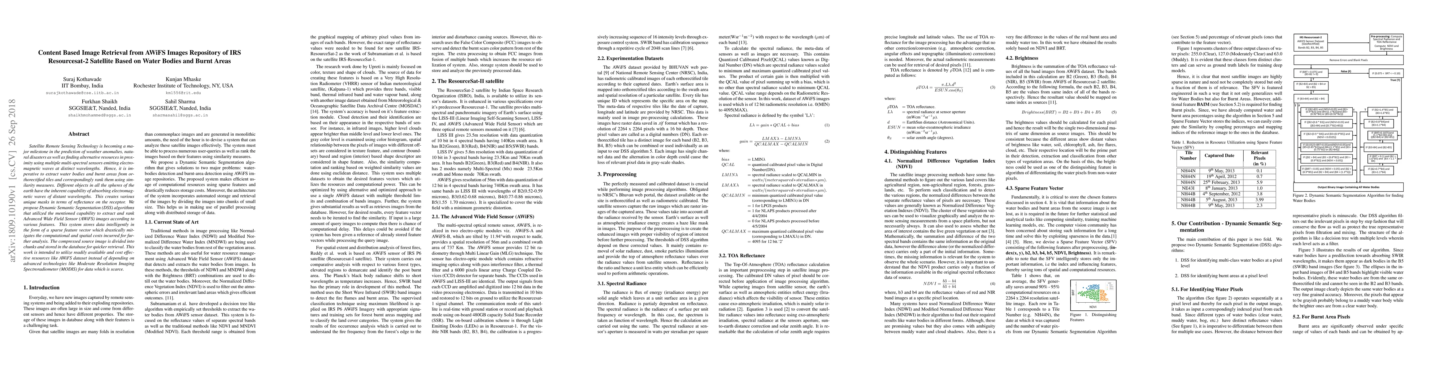 Thumbnail for Content Based Image Retrieval from AWiFS Images Repository of IRS
  Resourcesat-2 Satellite Based on Water Bodies and Burnt Areas
