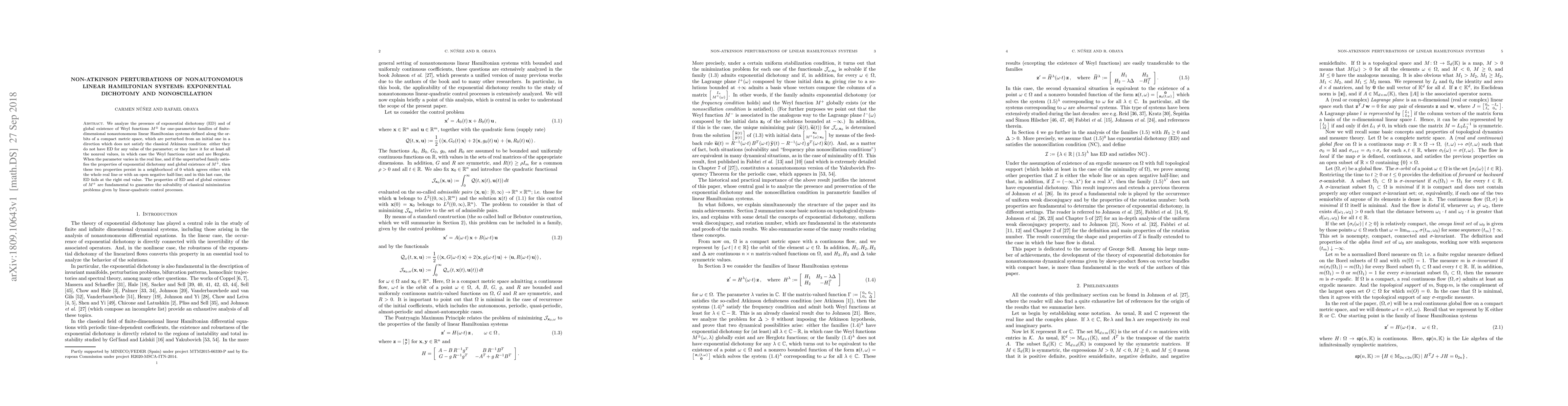 Thumbnail for Non-Atkinson perturbations of nonautonomous linear hamiltonian systems:
  exponential dichotomy and nonoscillation