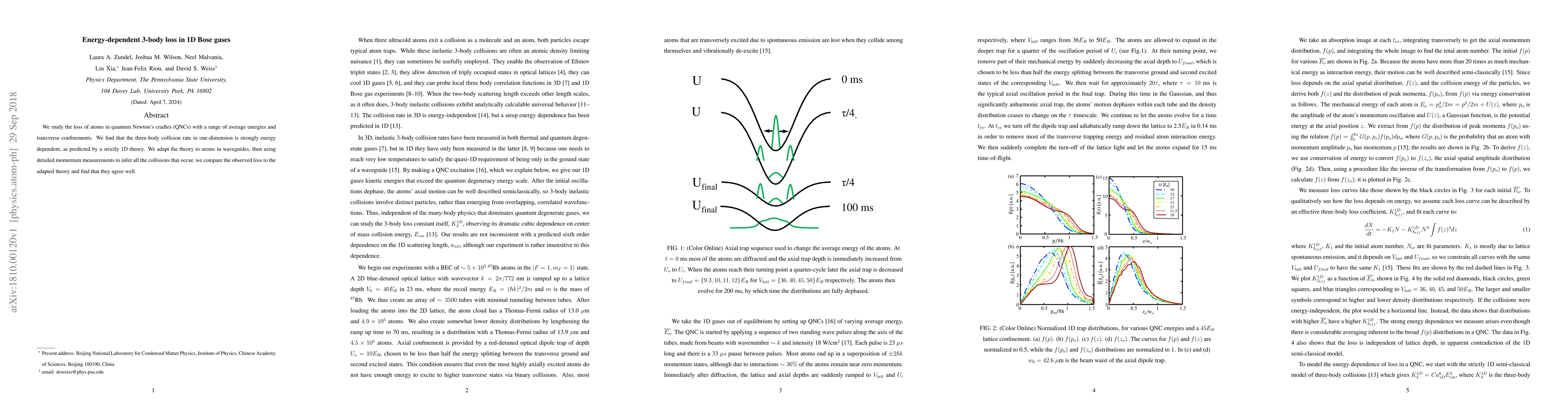 Thumbnail for Energy-dependent 3-body loss in 1D Bose gases