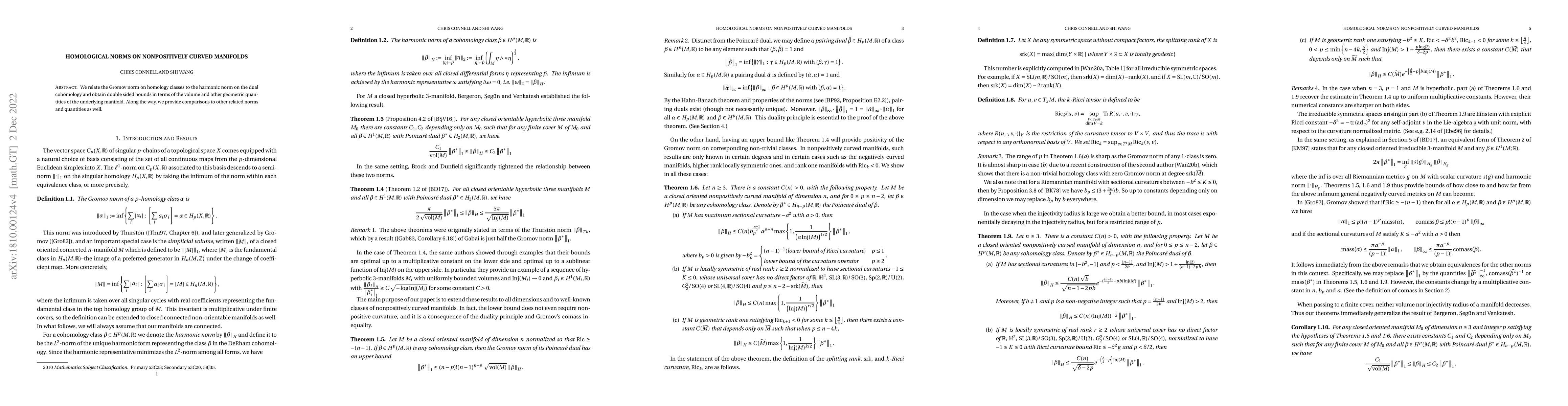 Thumbnail for Homological norms on nonpositively curved manifolds