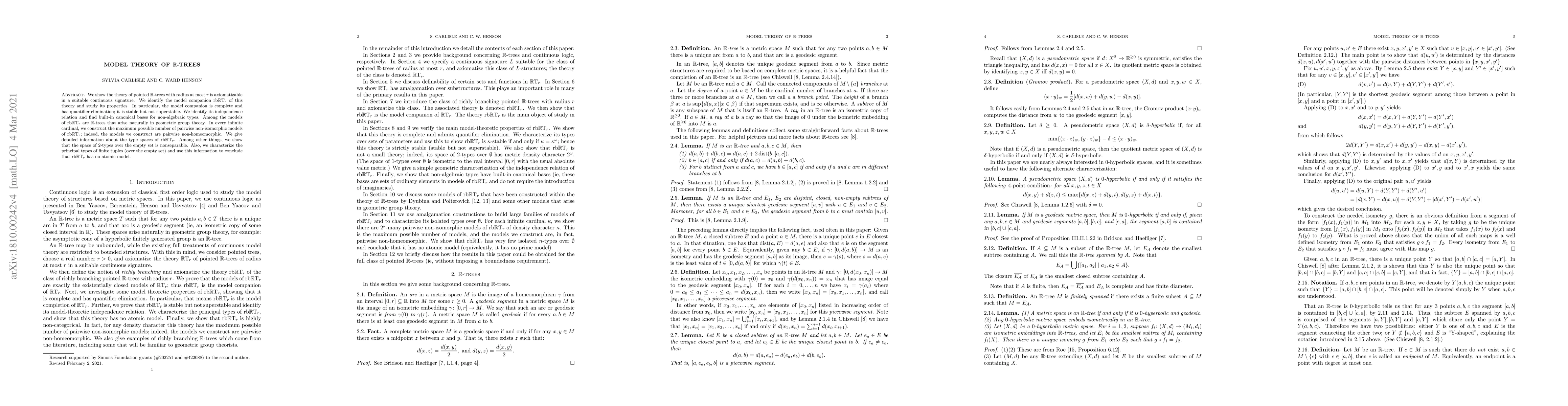 Thumbnail for Model Theory of R-trees