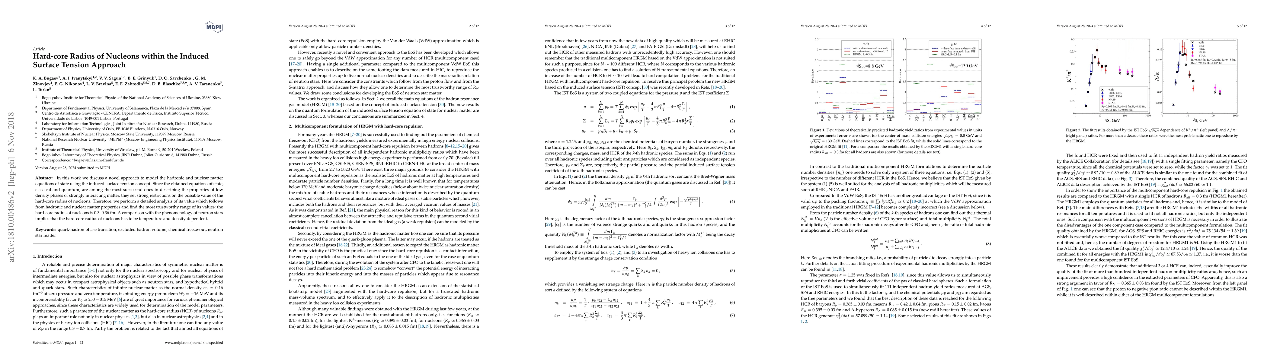 Thumbnail for Hard-core Radius of Nucleons within the Induced Surface Tension Approach